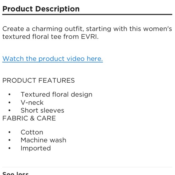 Evri textured floral mineral black short sleeve 4X - Picture 10 of 11